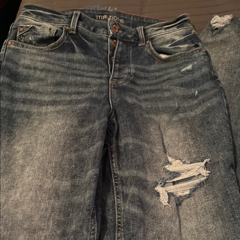 Maurices Distressed Blue Jeans